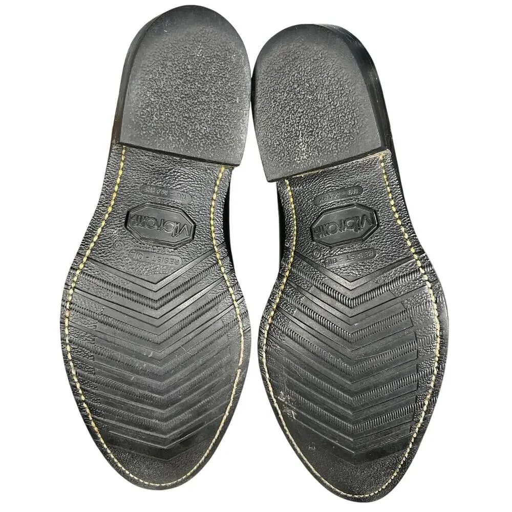 Mason Western Men’s Black Leather Vibram Sole Western Cowboy Boot Size US 9 EE